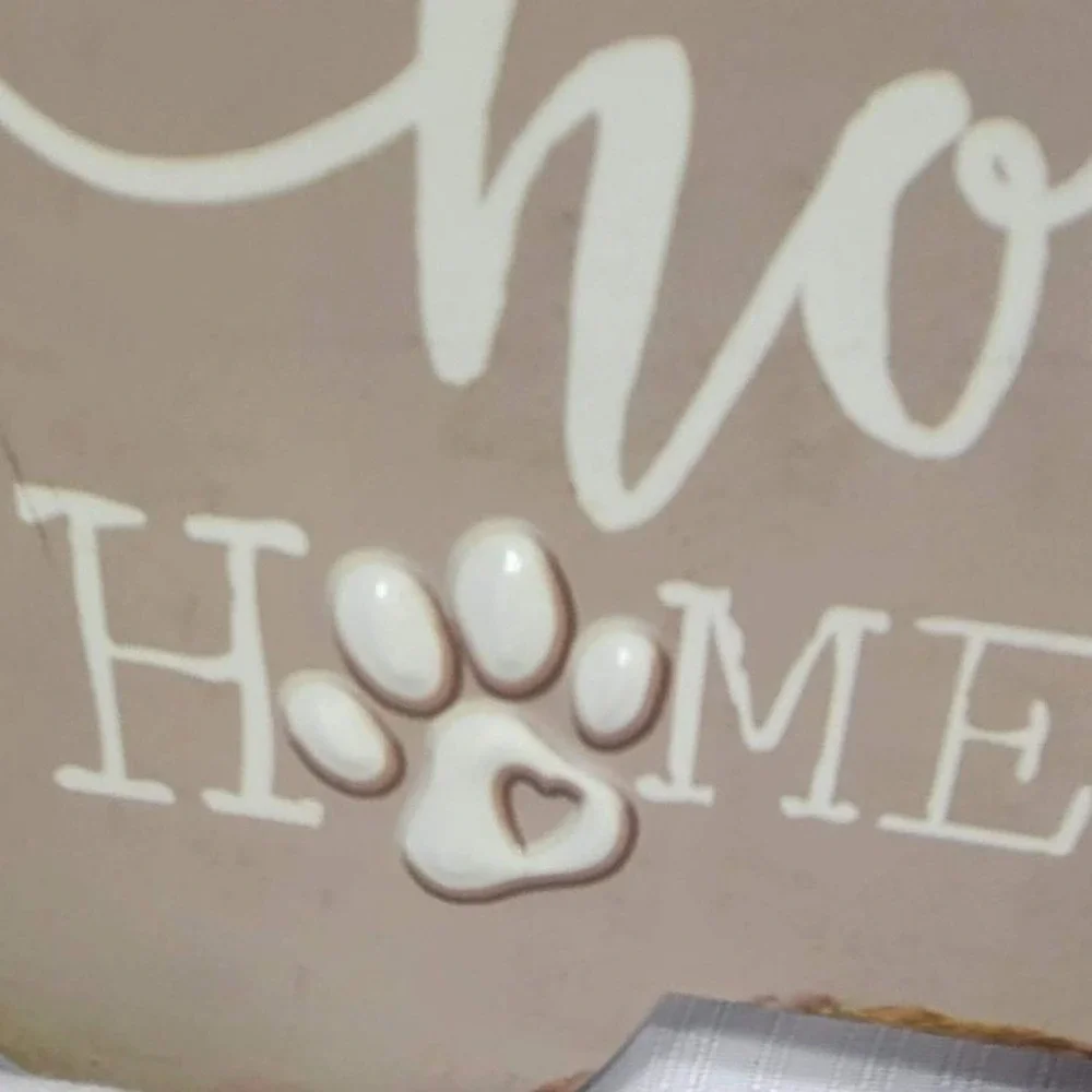 Rustic Metal Dog Bone Wall Sign A House is not a Home without a Dog Taupe 13.5in
